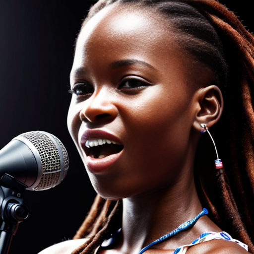 creaua ragazza africana che canta
