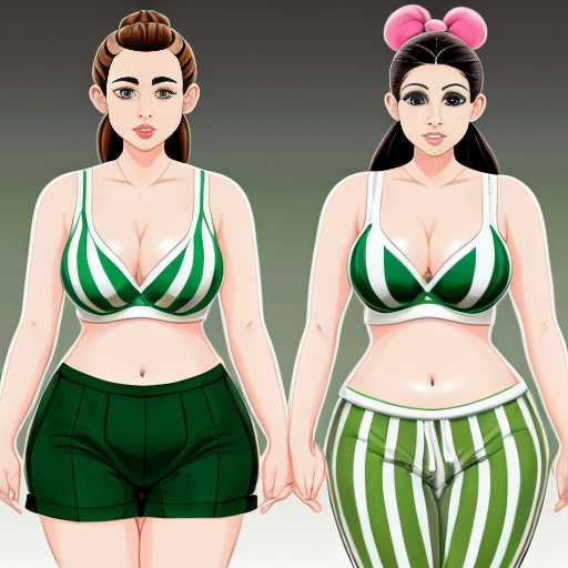 90's disney's 2d aladdin style comic black background and panels of 
Panel 1 a curvy figure two headed woman with brown hair and black striped haired ponytail and with green skin barefoot with green and white striped harem pants and pink and white striped bra marching towards viewer. 
Panel 2 then the curvy figure two headed woman with brown hair  black striped haired ponytail and with green skin barefoot with green and white striped harem pants and pink and white striped bra both looked at each other while marching towards.
Panel 3 then curvy figure two headed woman with brown black striped haired ponytail and with green skin barefoot with green and white striped harem pants and pink and white striped bra looked at viewer. 
Panel 4 then the curvy figure two headed woman with  brown hair and l black striped haired ponytail and with green skin barefoot with green and white striped harem pants and pink and white striped bra kissed the viewer while marching. 
Panel 5 then the curvy figure two headed woman with brown hair black striped haired ponytail and with green skin barefoot with green and white striped harem pants and pink and white striped bra turns around and turns around and revealing to the viewer a yellow triangle shaped stitch patch was on the middle of her butt of her green and white striped harem pants. 
Panel 6 then curvy figure two headed woman with brown hair and black striped haired ponytail and with green skin barefoot with green and white striped harem pants and pink and white striped bra shakes her butt with the yellow triangle shaped Stitch patch on her big butt.  