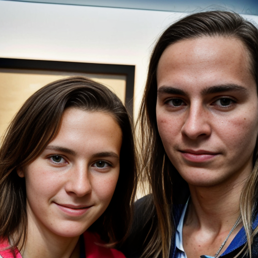 Goretzka and Vanessa at the museum 