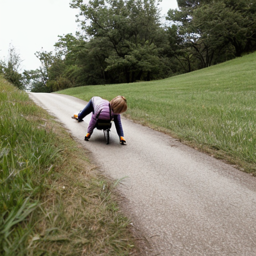 Peach rolling down a    Hill