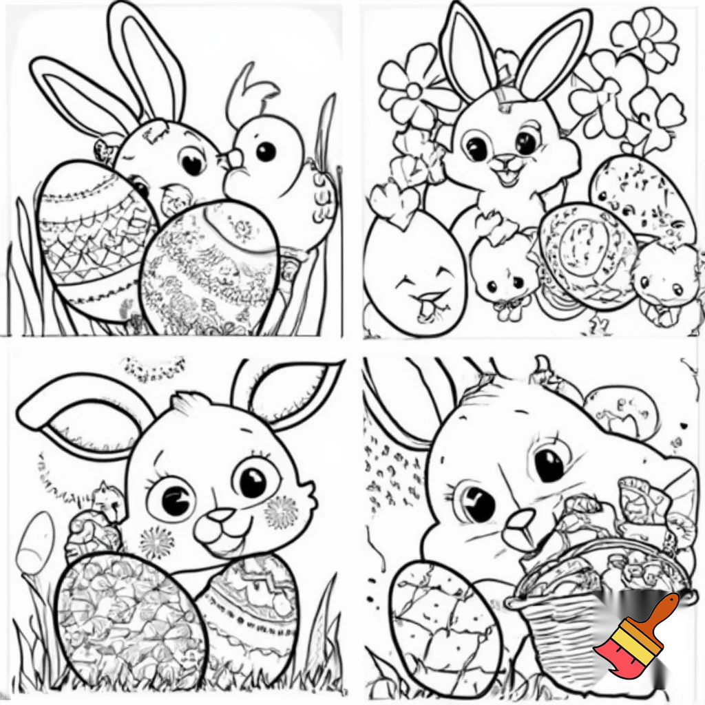 Easter colouring pictures