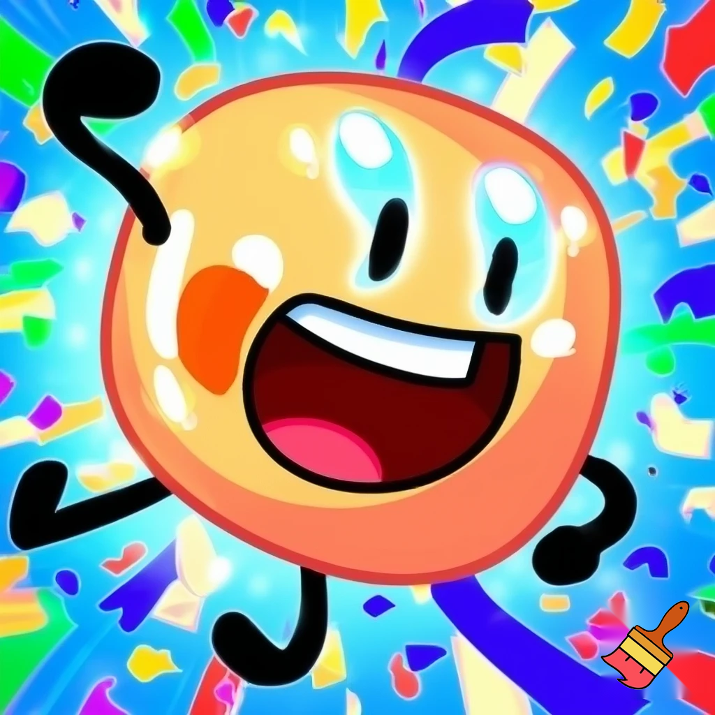 BFDI energetic and playful expression
