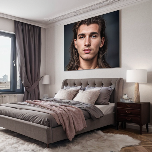 Goretzka and Vanessa at the bedroom 