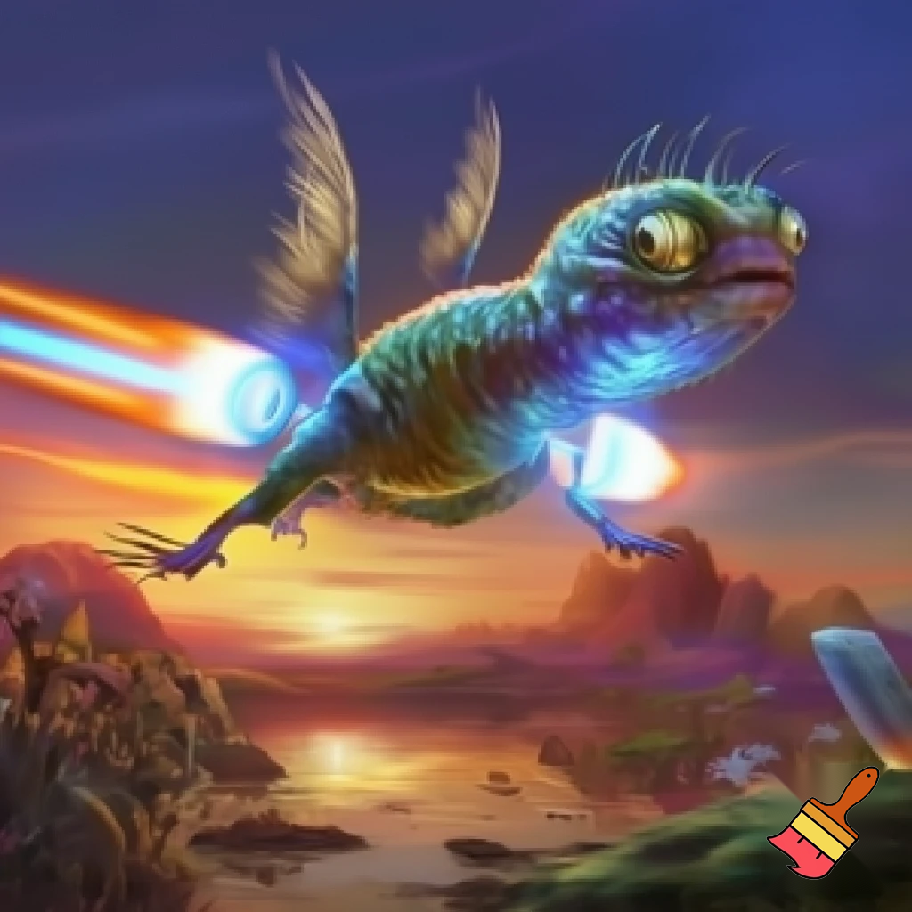 A animal that has 2 eyes, scales, antennae and turbo jets