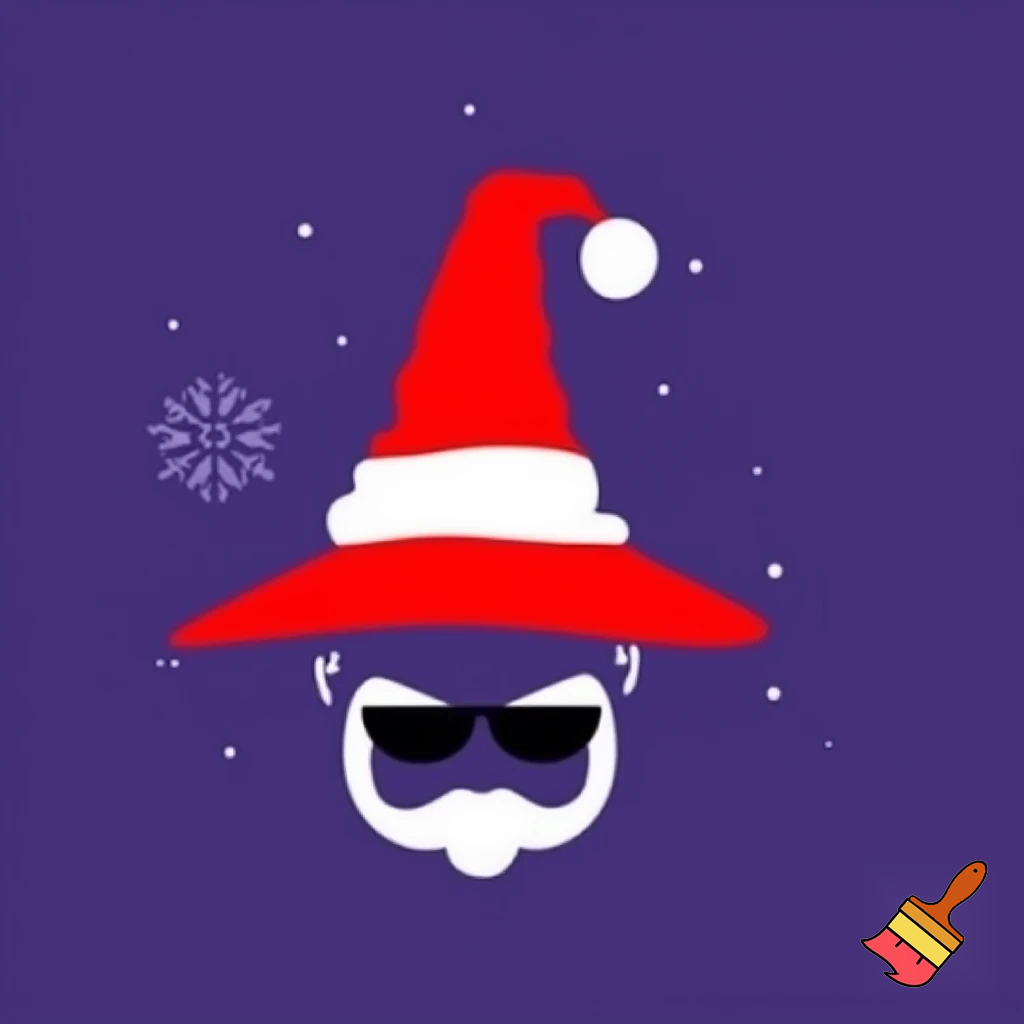 Christmas wizard hat red Santa Claus hacked