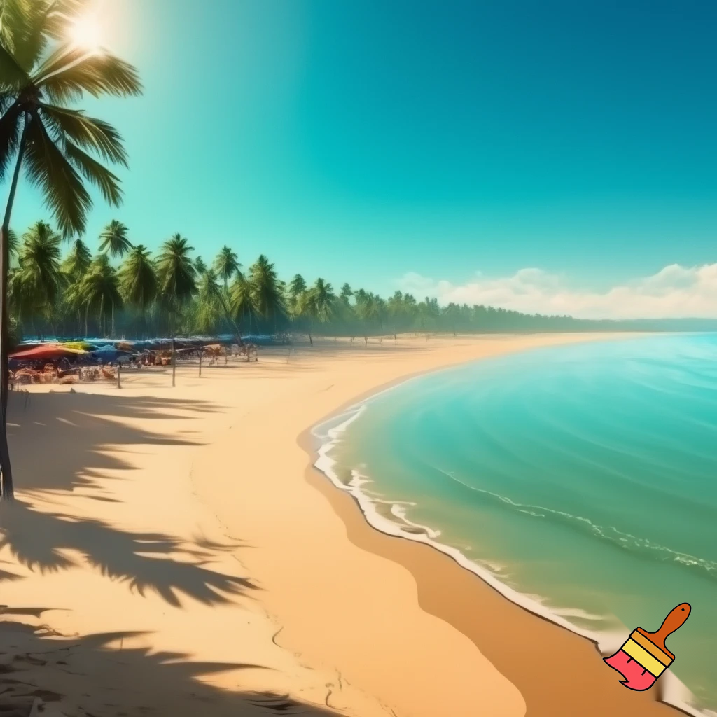 Genera la imagen de la playa en brasil