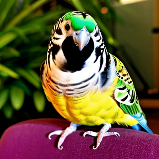 murray the budgie green with a yellow head
