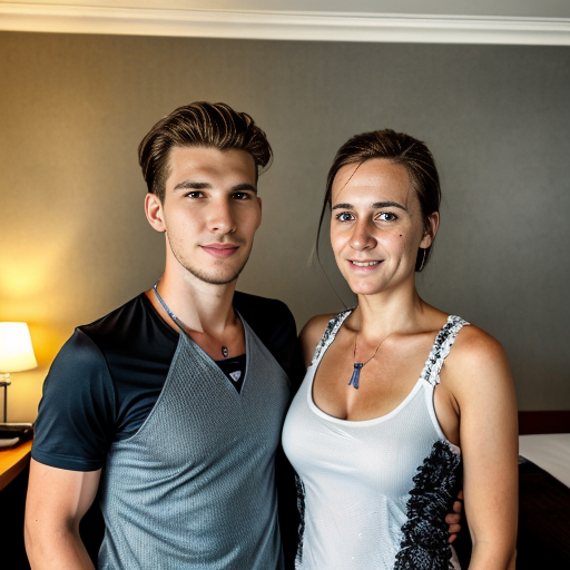 Goretzka and Vanessa at the hotel 