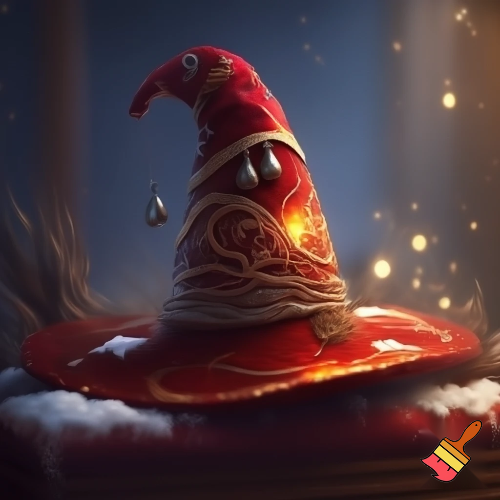 Christmas wizard hat a red one