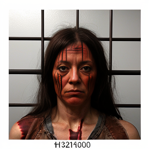 mugshot red fox evil jail scars


