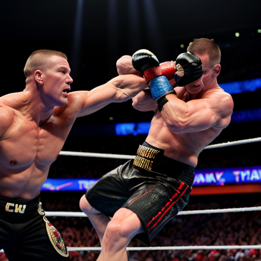 John Cena from wwe fighting Stephan Hawking