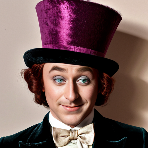 Willy Wonka top hat velvet