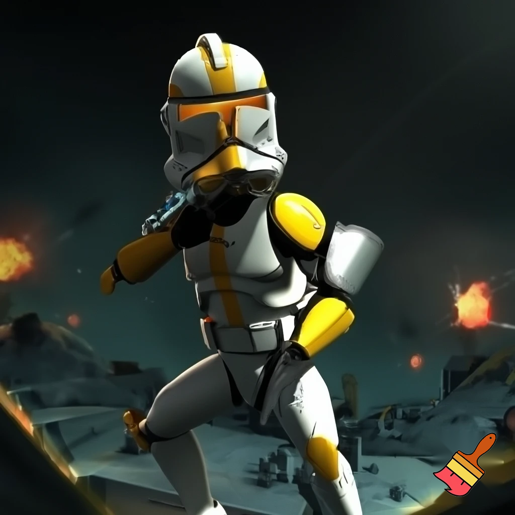 Bart Simpson as a clone trooper