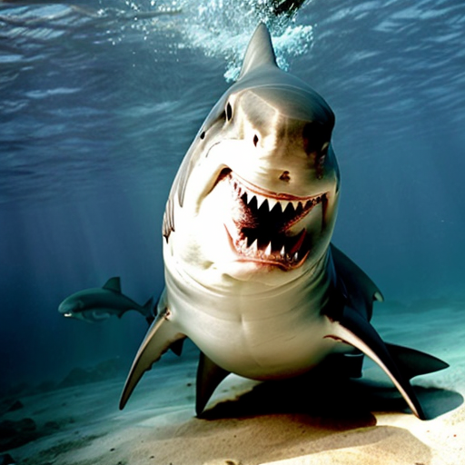 A shark hybrid with a wartermellon