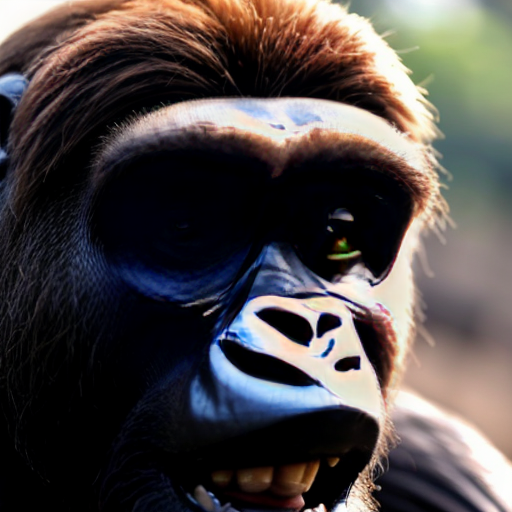 Gorilla ek purani rusty car / bike / object dekhta hai
Close-up eyes 👁️ (focus + curiosity)
Background me light thunder ⚡
Action:
👉 Gorilla dheere se haath badhata hai