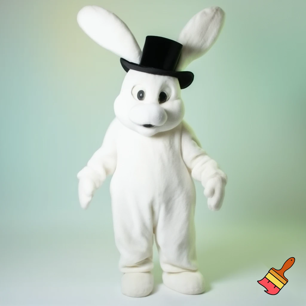 Easter bunny mascot costume top hat Easter bunny mascot costume top hat