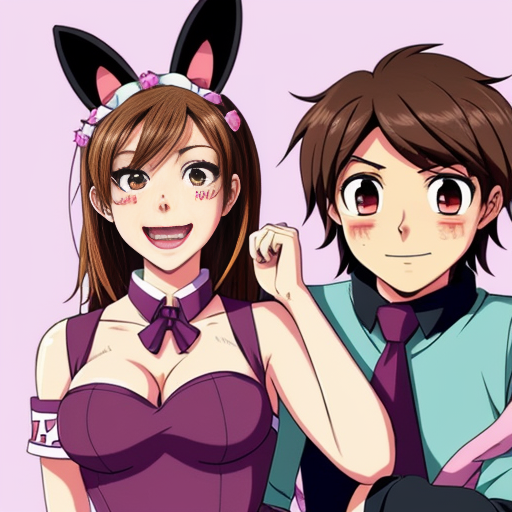 Show me what would happen if a boyfriend and girlfriend (Friday night funkin') were captured by female animatronics fnaf 2 , who then decided to make the boyfriend a girl (change his gender and appearance) and put the girl (boyfriend gender) in a cute, sexy bunny animatronic costume, and the wife girlfriend in a female animatronic cat costume. Both died in agony. How would the spirit of the girl (boyfriend gender) and his wife (girlfriend) react afterward?The boyfriend is gender (fnf) and looks like a bunny girl in spirit. How will his wife Girlfriend react to him becoming a girl? Fnaf 2 , Blood , стиль как с анимаций Friday night funkin.