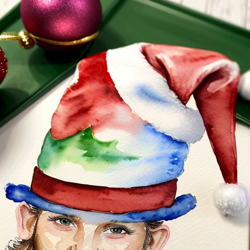 Christmas wizard hat red Santa Claus hat