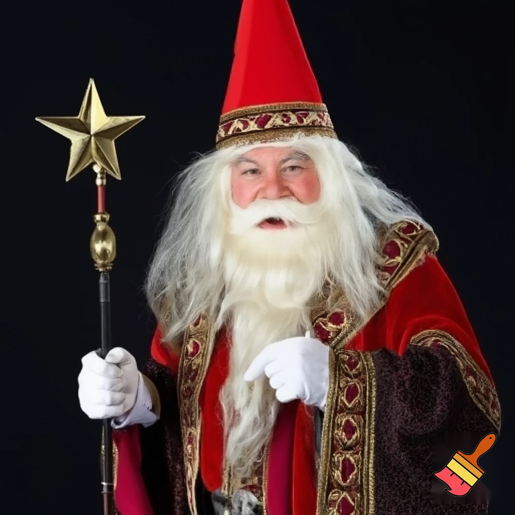 Santa Claus Pennwell Disney🇫🇷 wizard Santa Claus Santa Claus real person Disneyland Paris Santa Claus in Paris the wizard💫🏰 a wizard hat Magic Star wand Santa Claus hat wizard Santa Claus hat⭐️