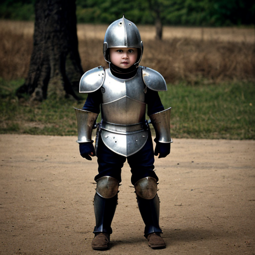 Little kid in armor
