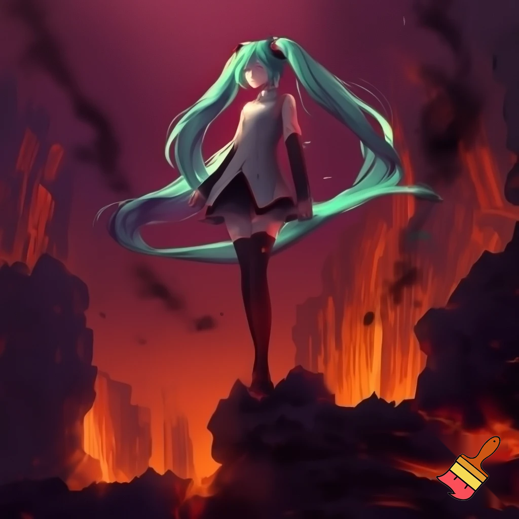 Miku in the Nether