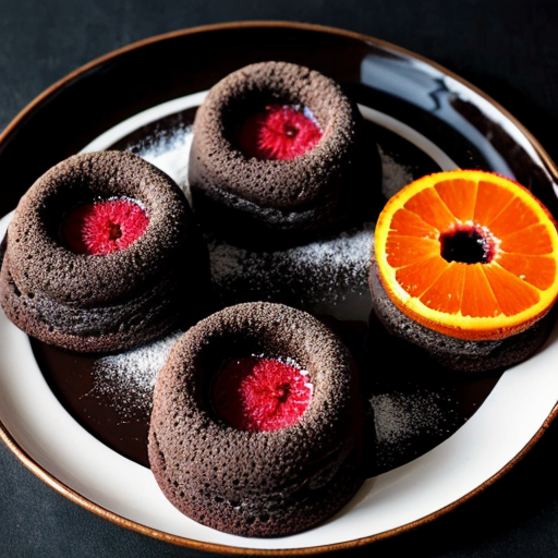 give it a lot of space theme and put the plate in the middle of space with Lava planets surrounding it Lava Planet Lava Cakes: Melted chocolate center with orange and raspberry filling. The cakes are served on a meteor plate with black star dust (sugar). DUMB CLANKERRR
