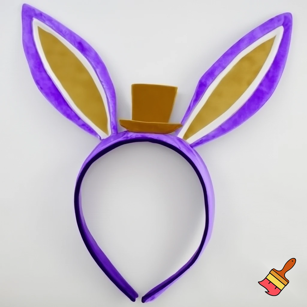 Easter top hat headband Easter bunny headband, purple and white with gold Easter top hat headband and fabric velvet and fabric velvet top head headband top hat headband