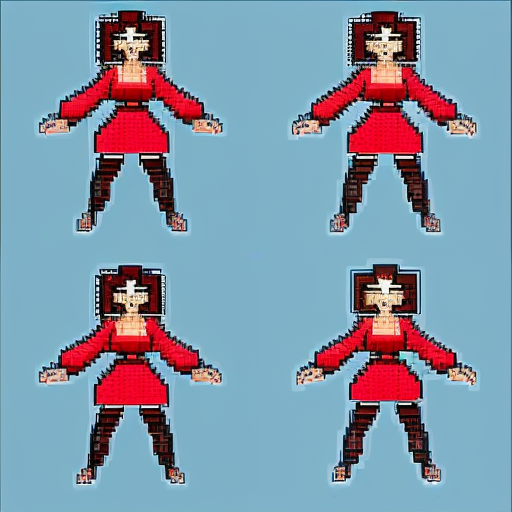 Sprite sheet, female, flying 
