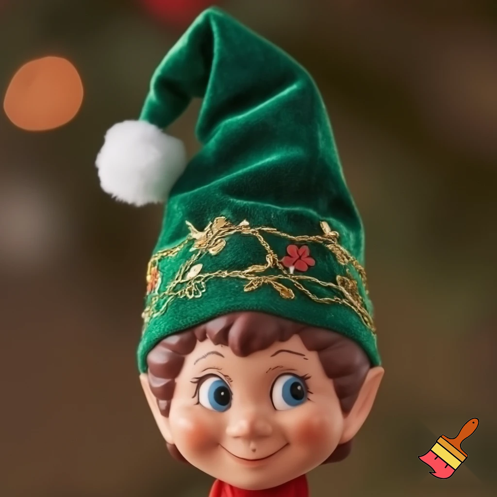 Christmas hat velvet elf on the shelf hat