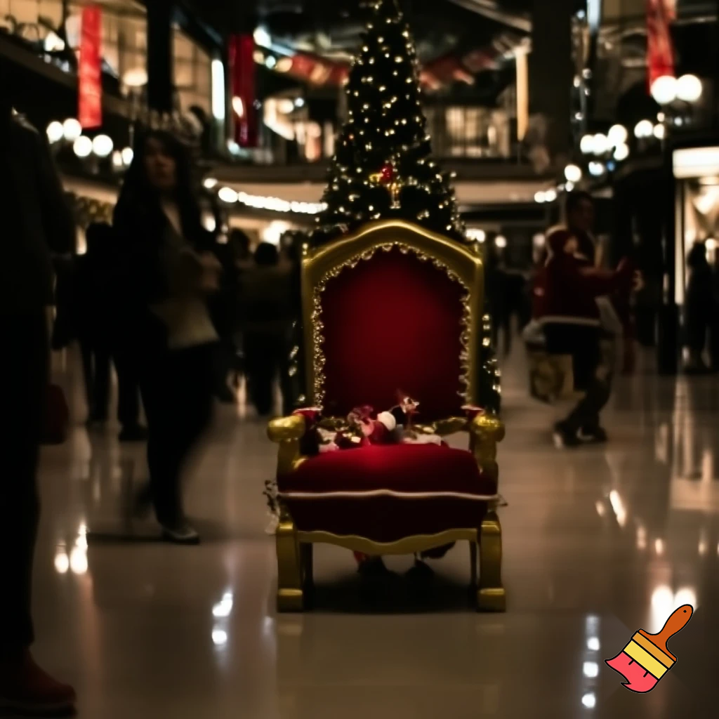 Santa Claus shopping Centre with Santa Claus chair at the shopping🎄🎄🎄🏡