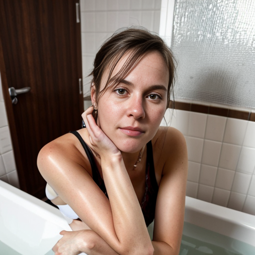 Goretzka and Vanessa at the bathroom 