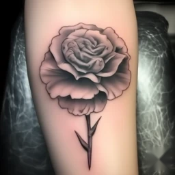 january birth flower tattoo