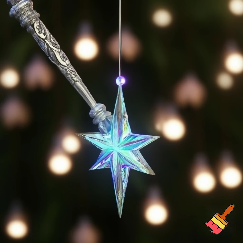 A star Christmas star want magic wand💫