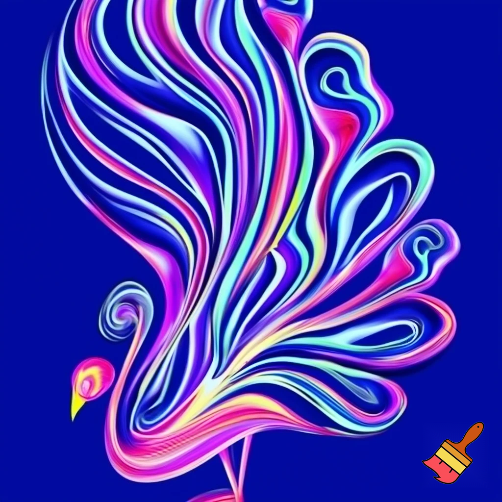 abstract peacock