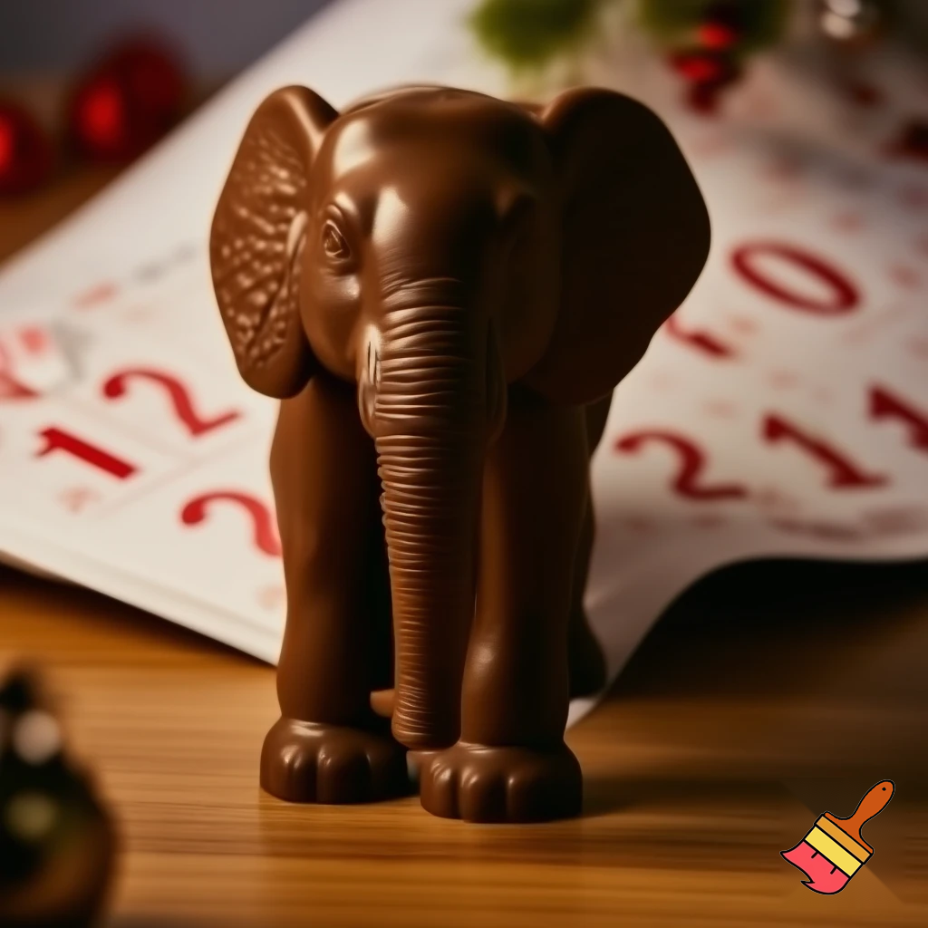 Open calendar, the Alpine calendar calendar, chocolate elephant calendar Christmas Christmas Alvin calendar