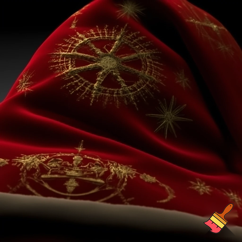 A wizard Santa Claus hat read✨✨🎄💫 velvet a wizard hat