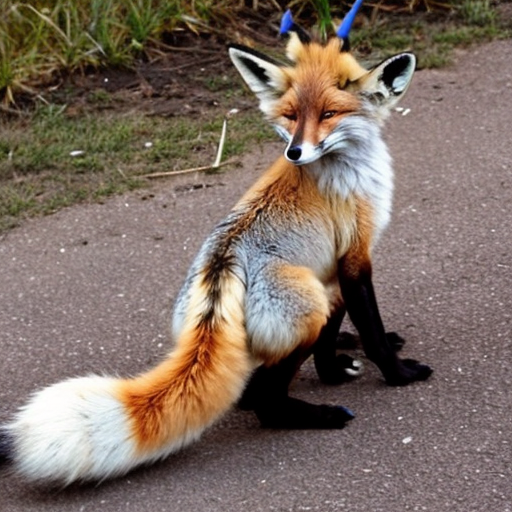 The fox has cute tail