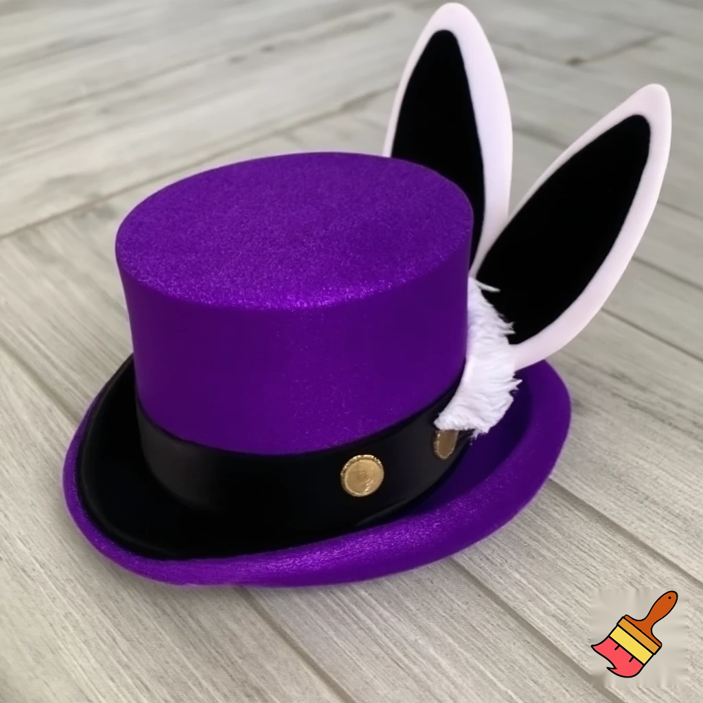 Easter bunny top hat headband, purple white with gold glitter fabric and velvet velvet gold special gold and delicate velvet and delicate and black purple top hat headband precious glitter, purple and white