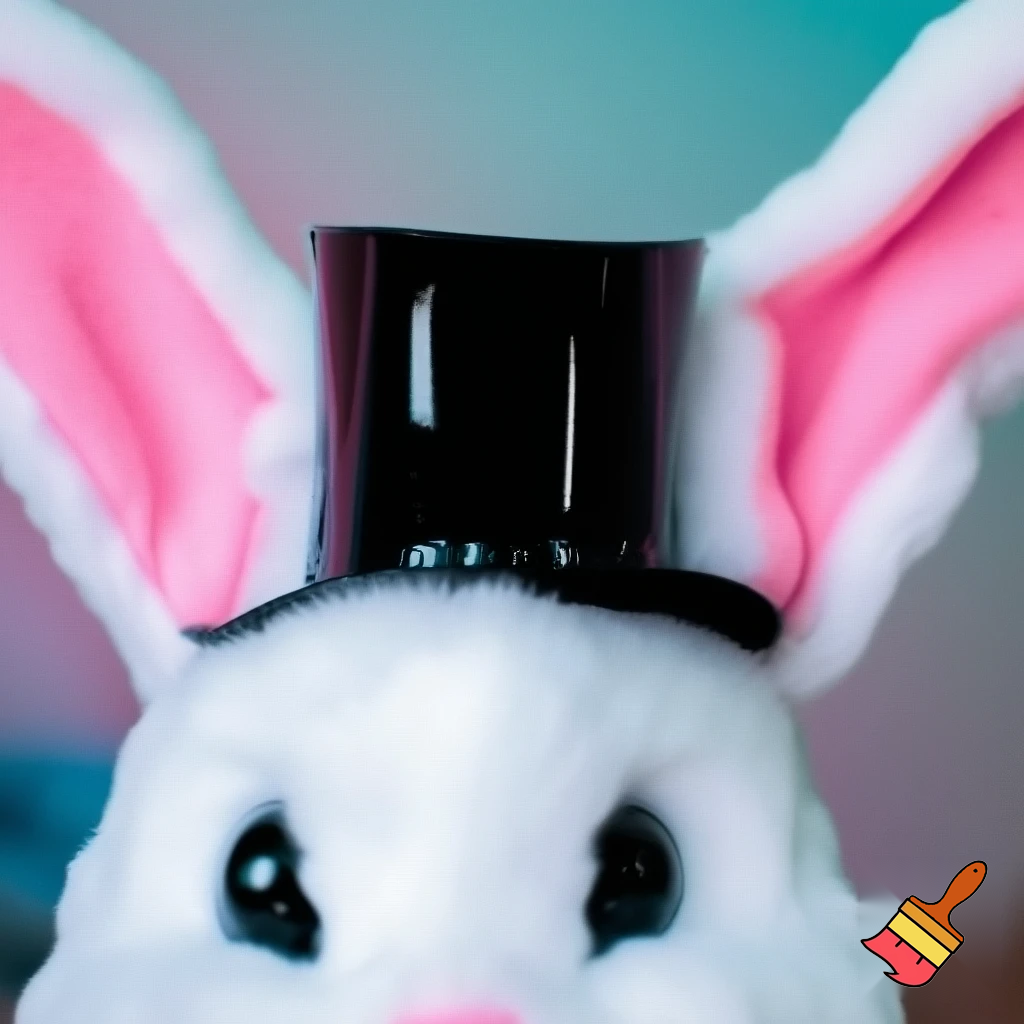 Easter bunny mascot costume top hat