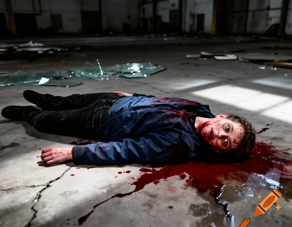 Bloody Dead person .