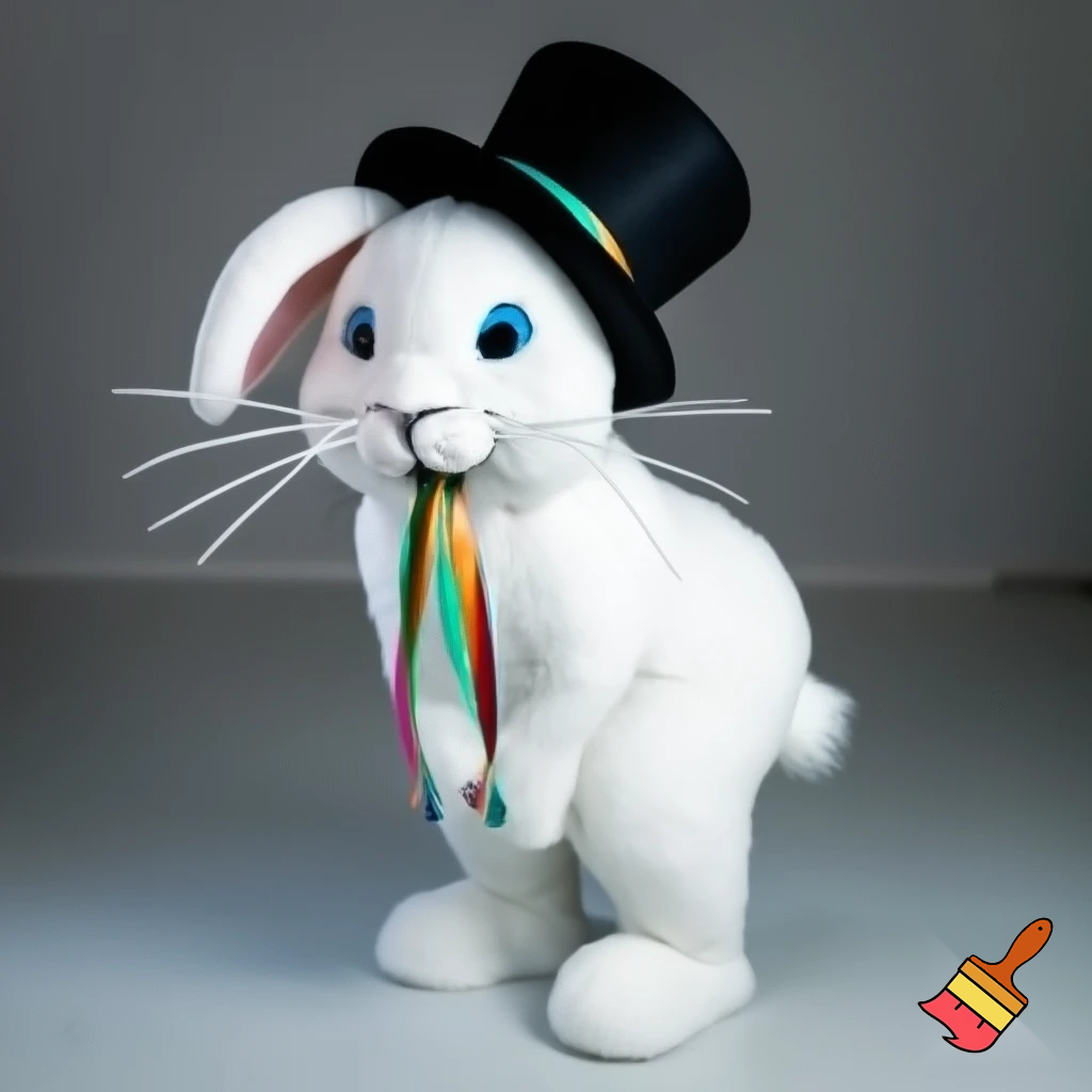 Easter bunny mascot costume top hat mascot costume magic whiskers