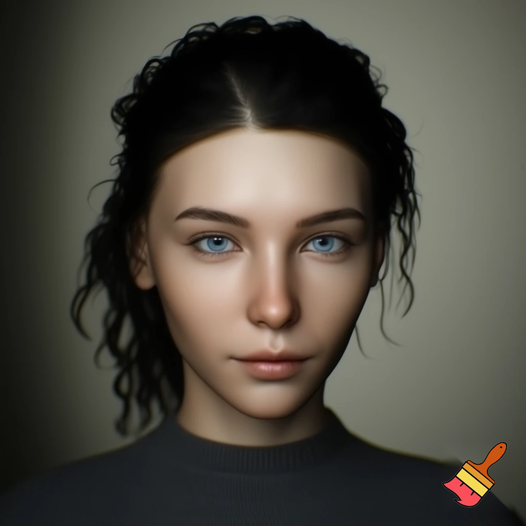 Human woman without a nose 
 