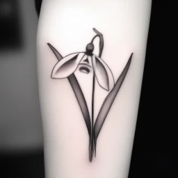 january birth flower tattoo
