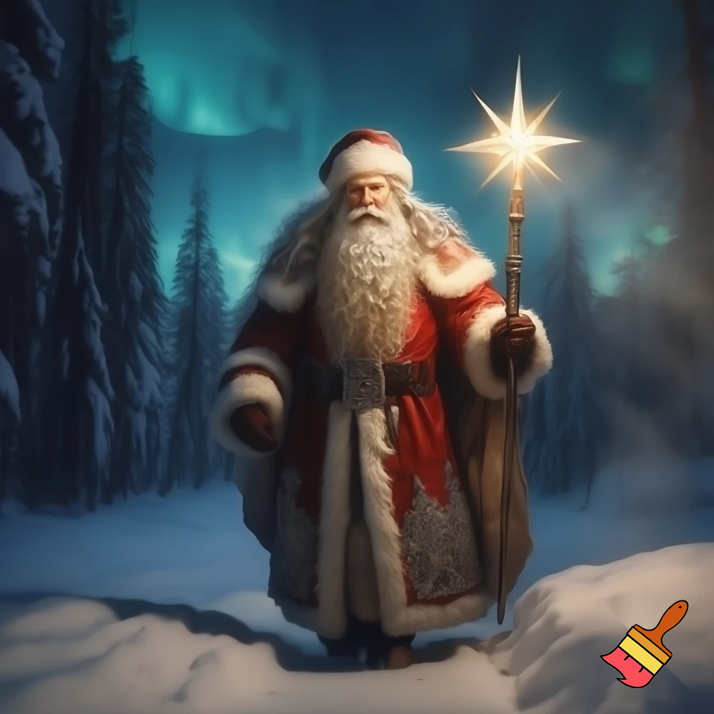 Santa Claus Russia, Santa Claus walking stick with a star