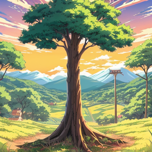 climate change poster half destroyed and withered and half a healthy tree
