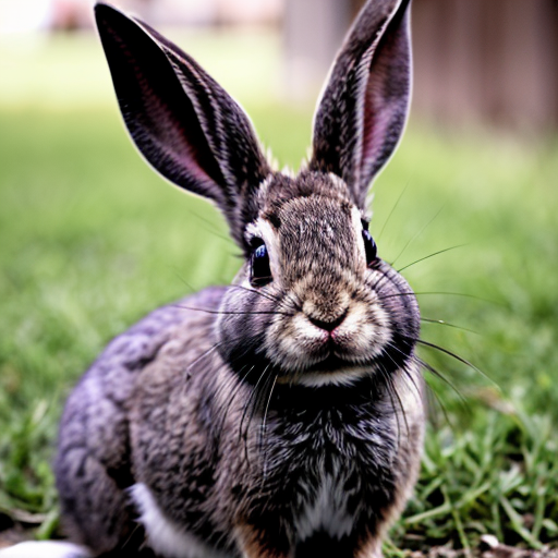 feral rabbit taking a mugshot looking sinister and looking VERY  menacing and smirking.