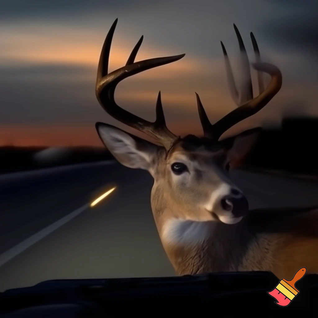 25 point buck on dash cam
