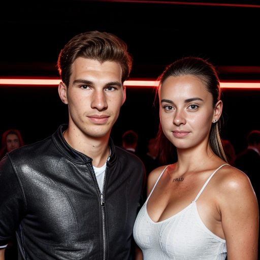 Goretzka and Vanessa at the club