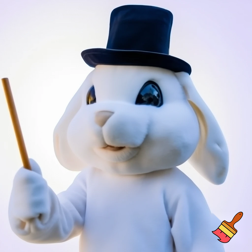 Easter bunny mascot costume top hat magic toy special top hat