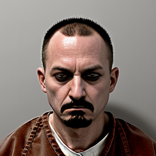  rat, evil, sinister, wearing prison outfit, mugshot style, no human